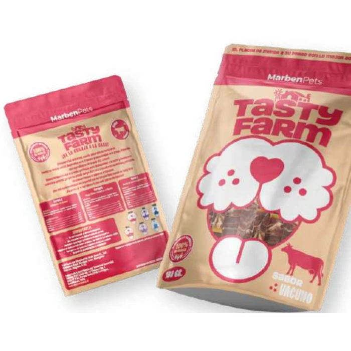 Tasty farm snack huesitos de calcio envueltos en cordero 100gr - Mascota Club Chile