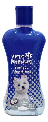 Shampoo pelaje blanco aroma coco 250 ml p.f - Mascota Club Chile