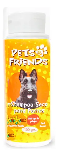 7805292097416 Shampoo seco perro aroma vainilla 100 gr. p.f - Mascota Club Chile