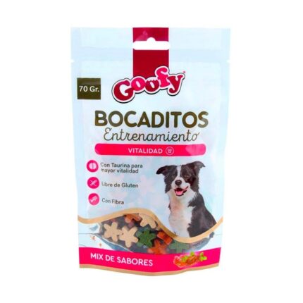 BOCADITOS DE ENTRENAMIENTO MIX SABORES 70 Gr GOOFY - Mascota Club Chile