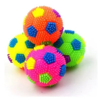 Pelota goma futbol con luz 7.5 cm. 7117 - Mascota Club Chile