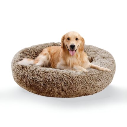 Cama felpa redonda para mascota 70cm. 0129 - Mascota Club Chile
