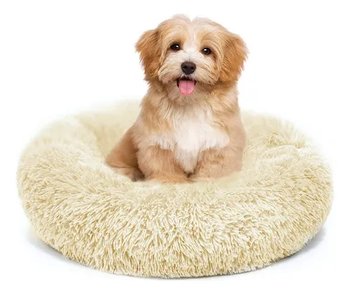 Cama felpa redonda para mascota 100 cm 0131 - Mascota Club Chile