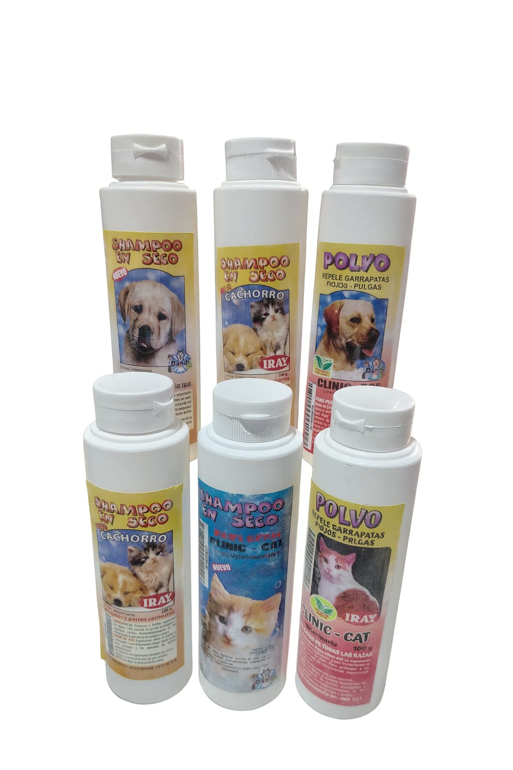 Shampoo seco surtido 100gr iray gato - perro - Mascota Club Chile