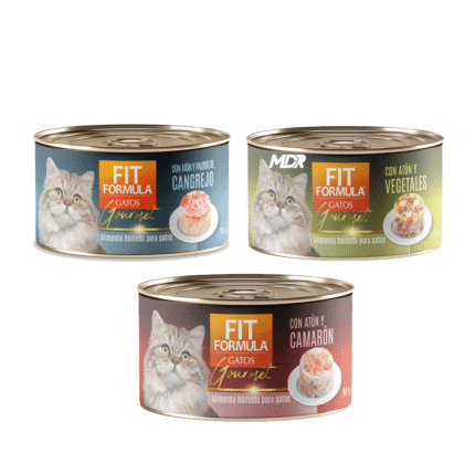 Alimento gato fit formula lata gourmet surtido gato (cancrejo-camaron-atun y vegetales) - Mascota Club Chile