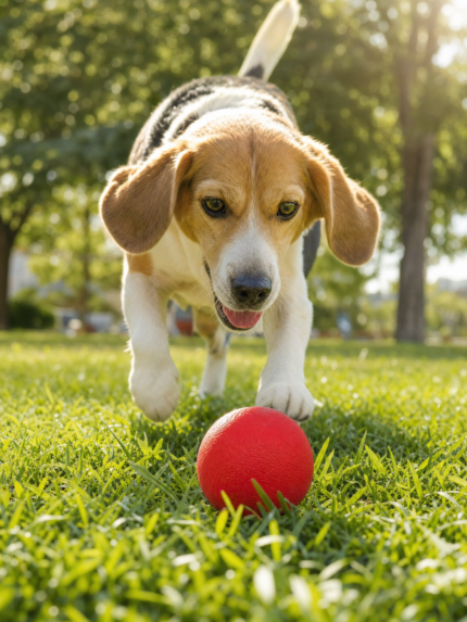 Juguete pelota dura roja 7cm para perros - Mascota Club Chile