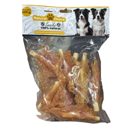 Alimento pechuga de pollo en palito carnaza 400gr - Mascota Club Chile