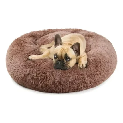 CAMA FELPA REDONDA PARA MASCOTA 50cm 2452 0122 0127 - Mascota Club Chile