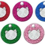 SET PLACA CARA DE GATO CIRCULAR 24 unidadess - Mascota Club Chile
