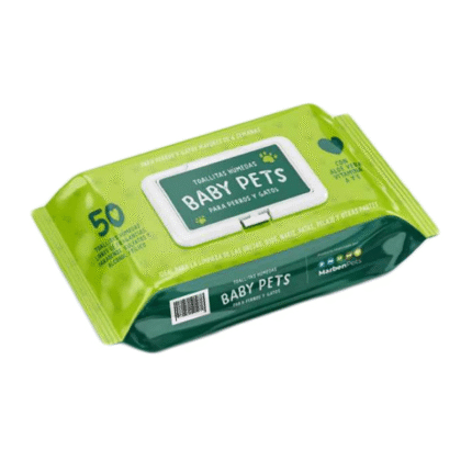 Toallitas humedas baby pets 50uni - Mascota Club Chile