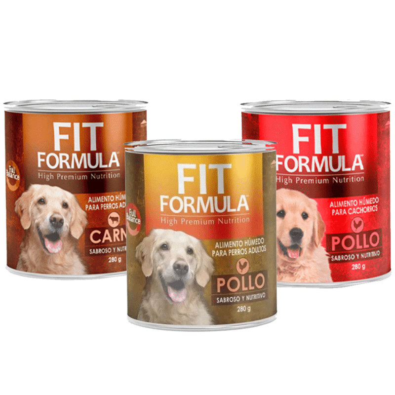 Alimento perro fit formula lata sabores surtidos 290gr - Mascota Club Chile