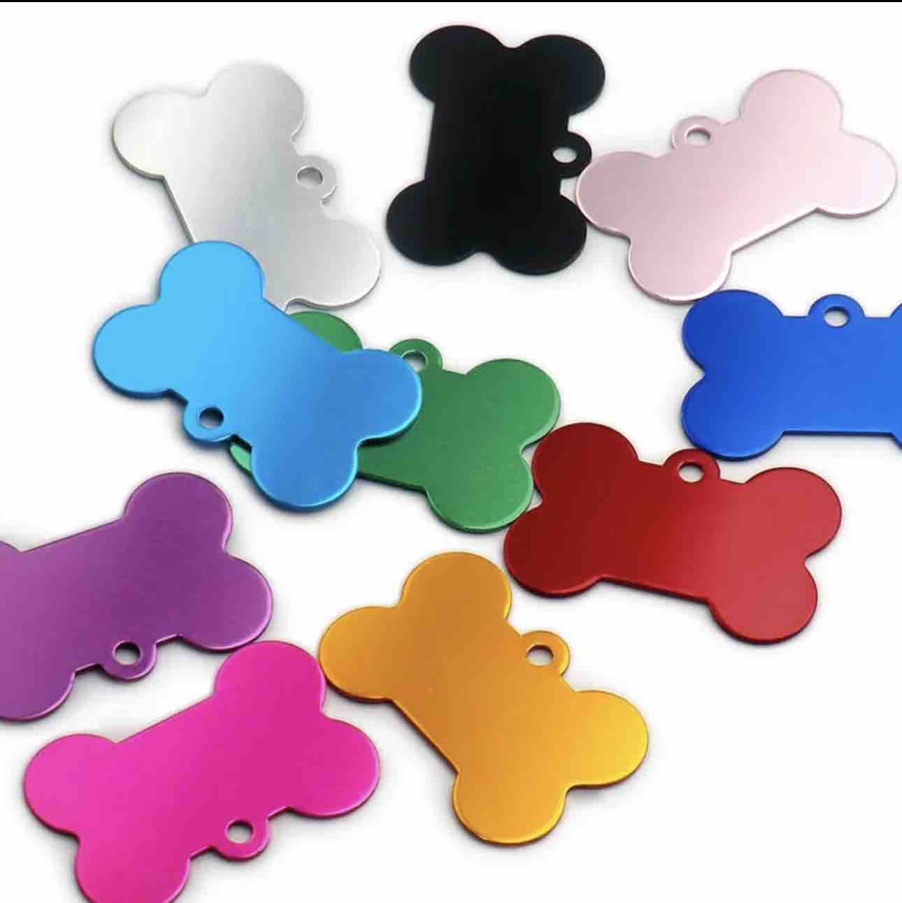 SET PLACA HUESITO PEQUEÑO COLORES 24 unidades - Mascota Club Chile