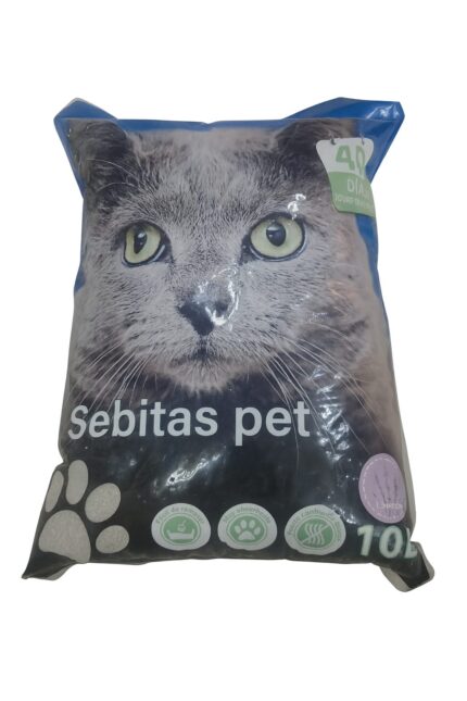 Arena de gato sanitaria aglutinante sebitas pet premium 8 kg - Mascota Club Chile