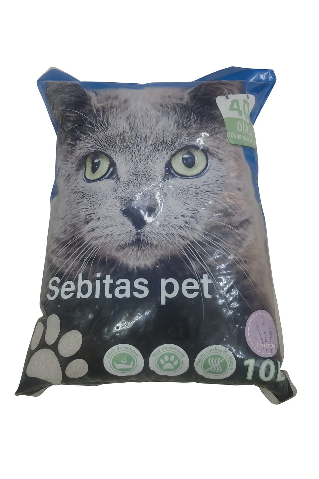 Arena de gato sanitaria aglutinante sebitas pet premium 8 kg - Mascota Club Chile