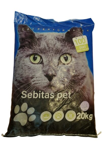 Arena de gato aglutinante sebitas pet premium 20kg - Mascota Club Chile