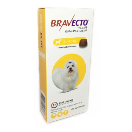 ANTIPARASITARIO BRAVECTO 2 a 4,5kg - Mascota Club Chile