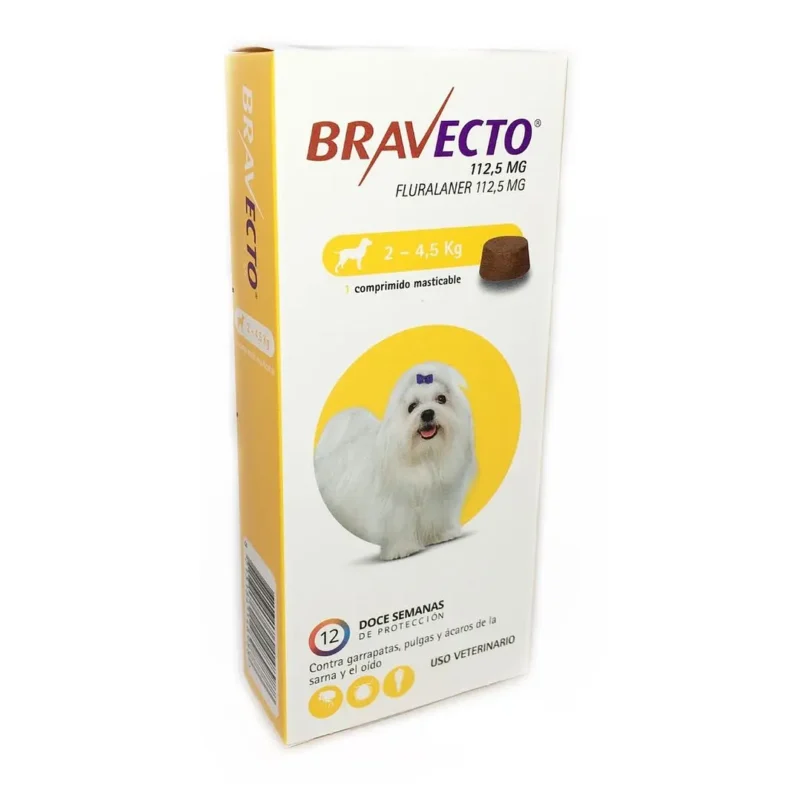 ANTIPARASITARIO BRAVECTO 2 a 4,5kg - Mascota Club Chile
