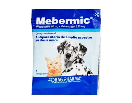 Mebermic Antiparasitario Interno Para Perro y Gato hasta 10KG - Mascota Club Chile
