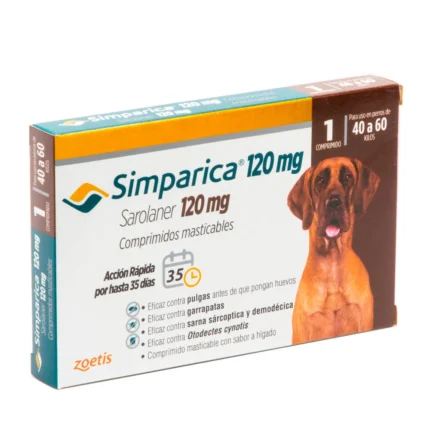 Simparica masticable 120mg 40.1-60 kg (1 comp) - Mascota Club Chile