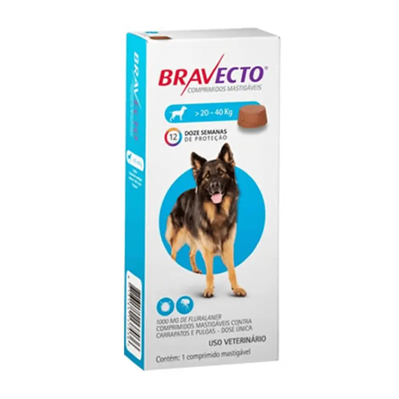 Antiparasitario Bravecto Perro 20 A 40 Kilos - Mascota Club Chile
