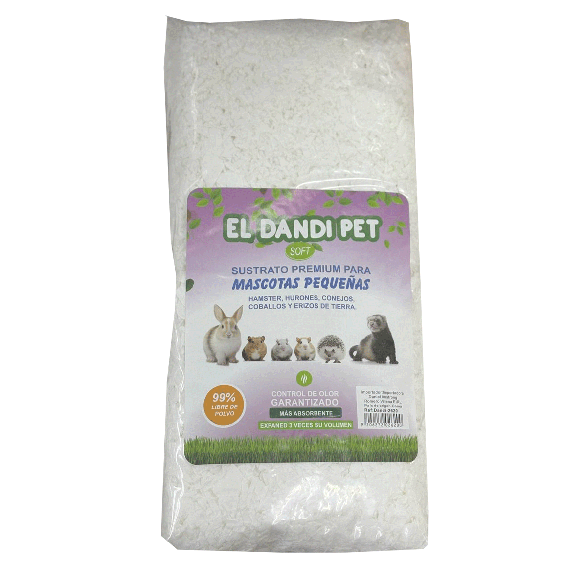 Sustrato de papel premium dandipet 900 gr - Mascota Club Chile