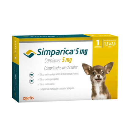 Simparica 1 Comprimido – 1.3 Kg a 2.5 Kg - Mascota Club Chile