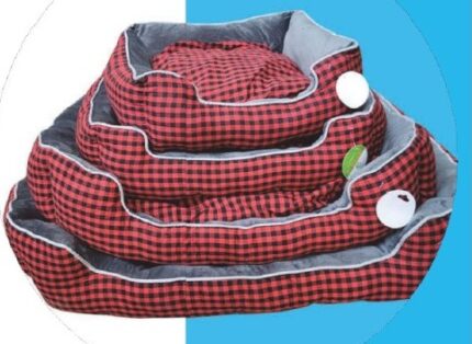 Set 4 Cama Cuadrillé Comfort Home - Mascota Club Chile