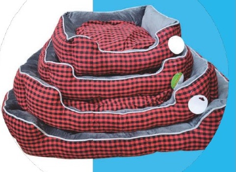 Set 4 Cama Cuadrillé Comfort Home - Mascota Club Chile