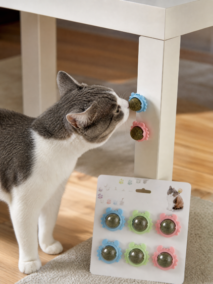 Bola de catnip pegable para gatos 2314b 3314c 3314d 2314-a 2314-e 2314-f 2314-g para gatos - Mascota Club Chile