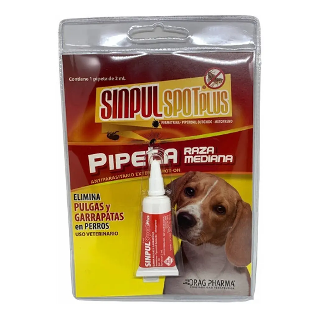 Sinpul spot plus clinico pipeta 2 ml 5-15 kg d.p - Mascota Club Chile