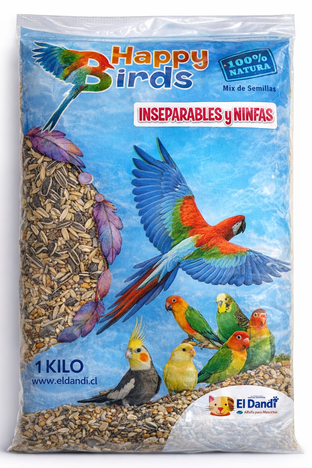 WhatsApp Image 2026-03-03 at 9.34.24 AM Alimento mix inseparables y ninfas 1kg happy birds - Mascota Club Chile