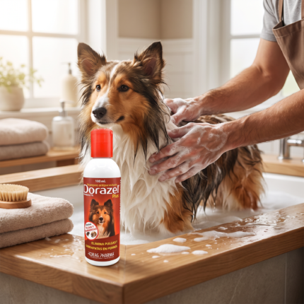 Dorazel plus shampoo ml d.p para perros con mascota usando el producto